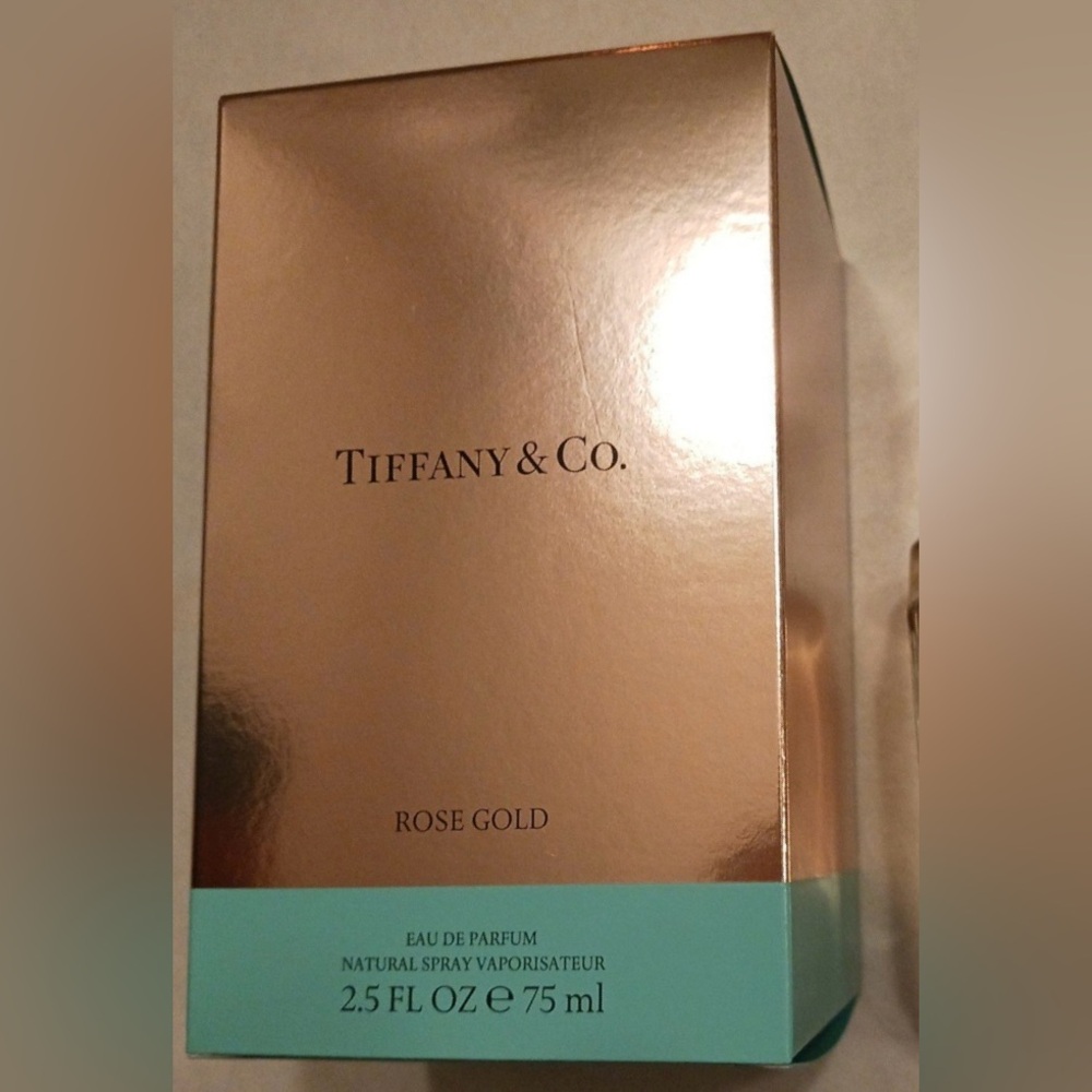 Tiffany  Perfume Box Empty Rose Gold Storage Replacement Gift